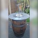 Fontaine à cocktail tonneau plateau inox