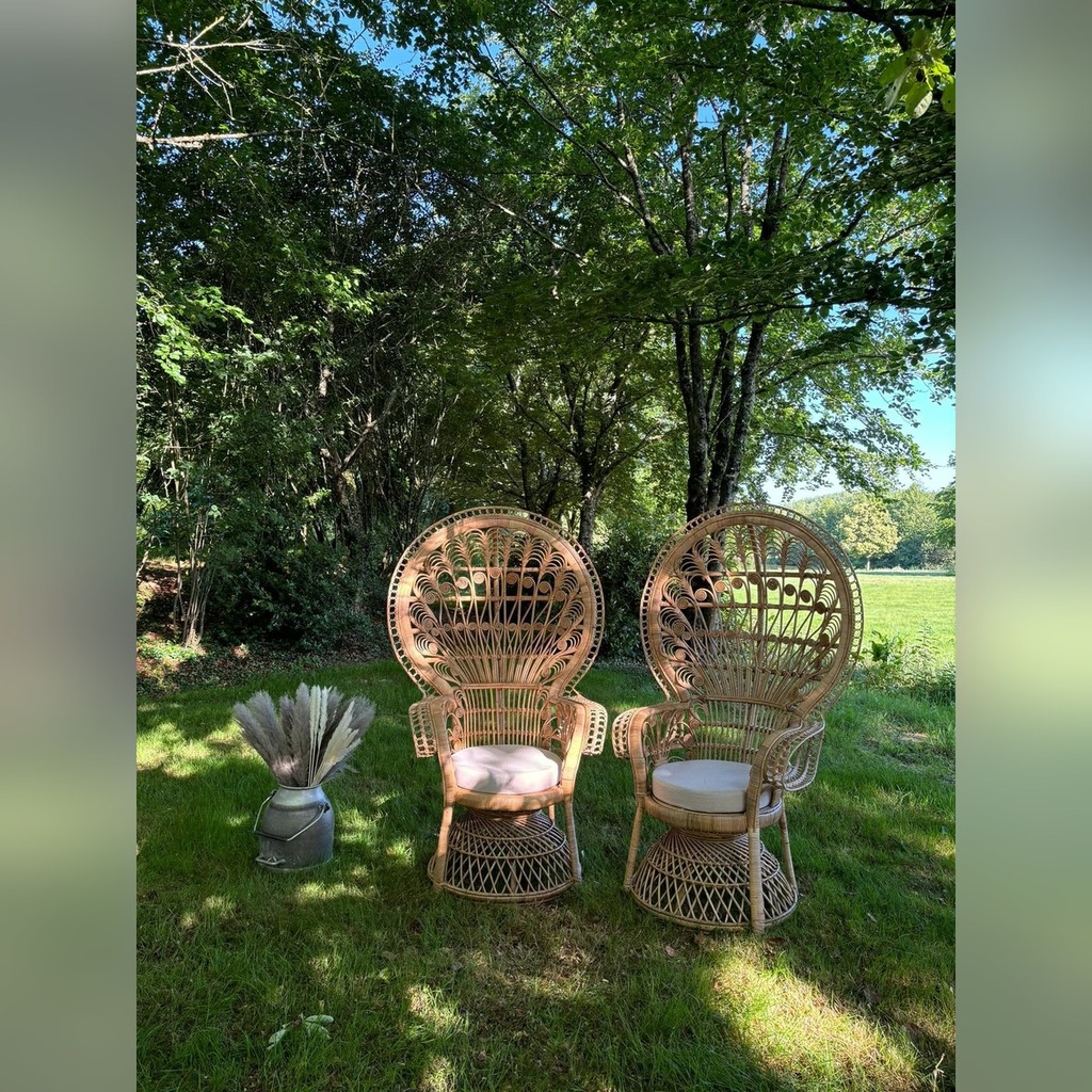 Fauteuil Emmanuelle avec coussins blanc