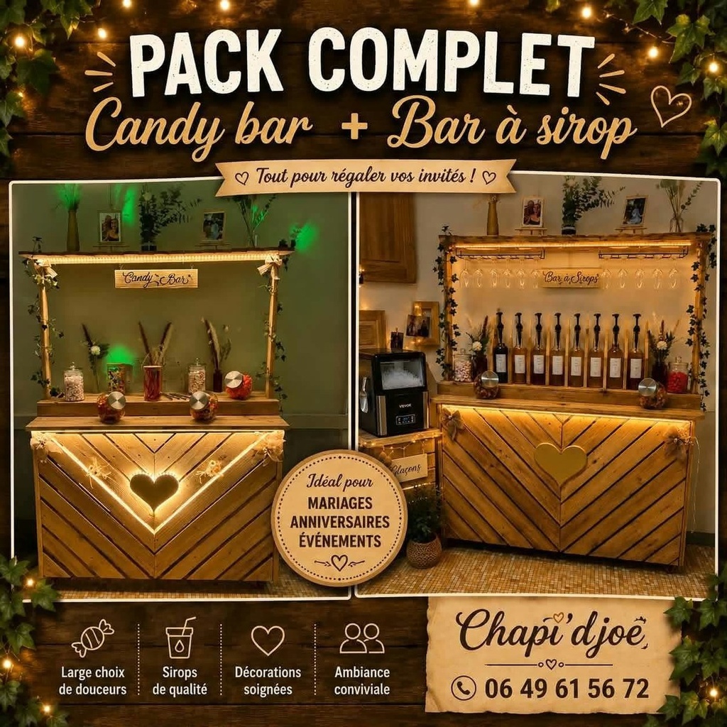PACK - CANDY BAR + BAR A SIROPS